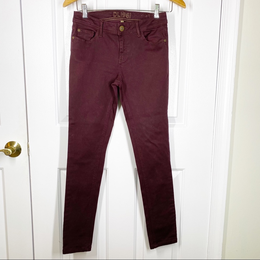 DL1961 Florence Skinny Instasculpt Maroon Jeans